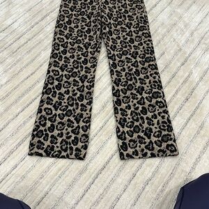 Sezane leopard Ankle Cropped Pants